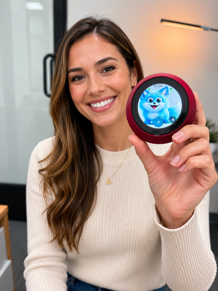 Woman holding RoboFoxy